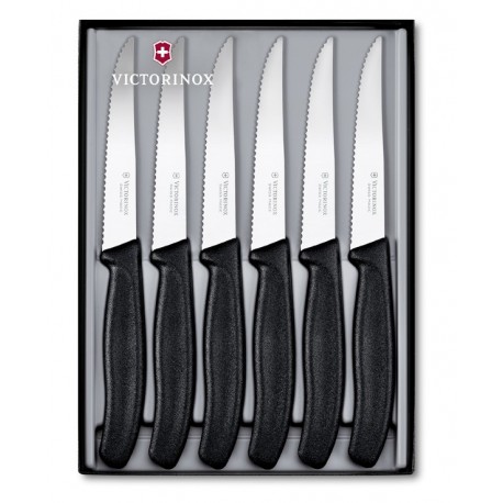  6 steak knives with wavy edge Victorinox