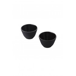 Cast iron teacup set, black