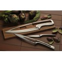 4 kitchen knives Meeting Burgundy natural oak stand